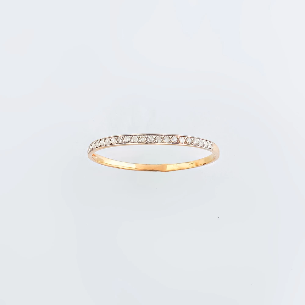 Кольцо с бриллиантом из красного золота 585 пробы