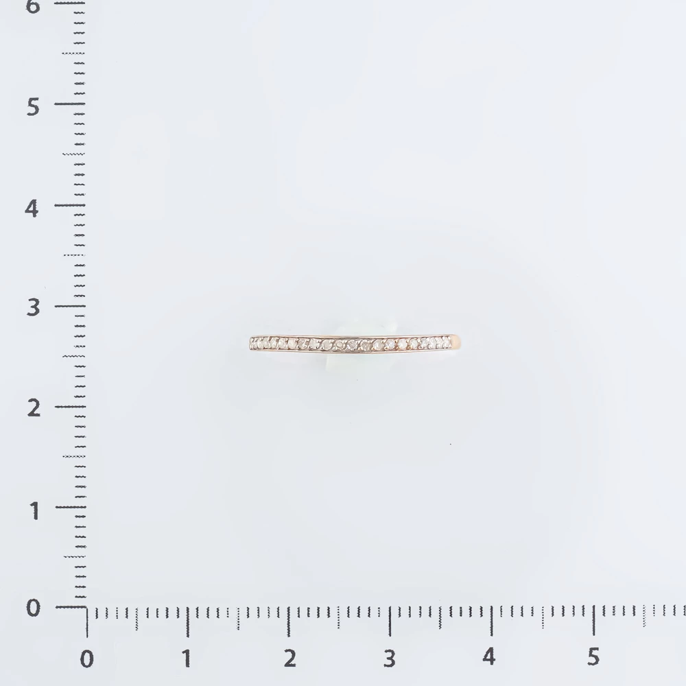 Кольцо с бриллиантом из красного золота 585 пробы