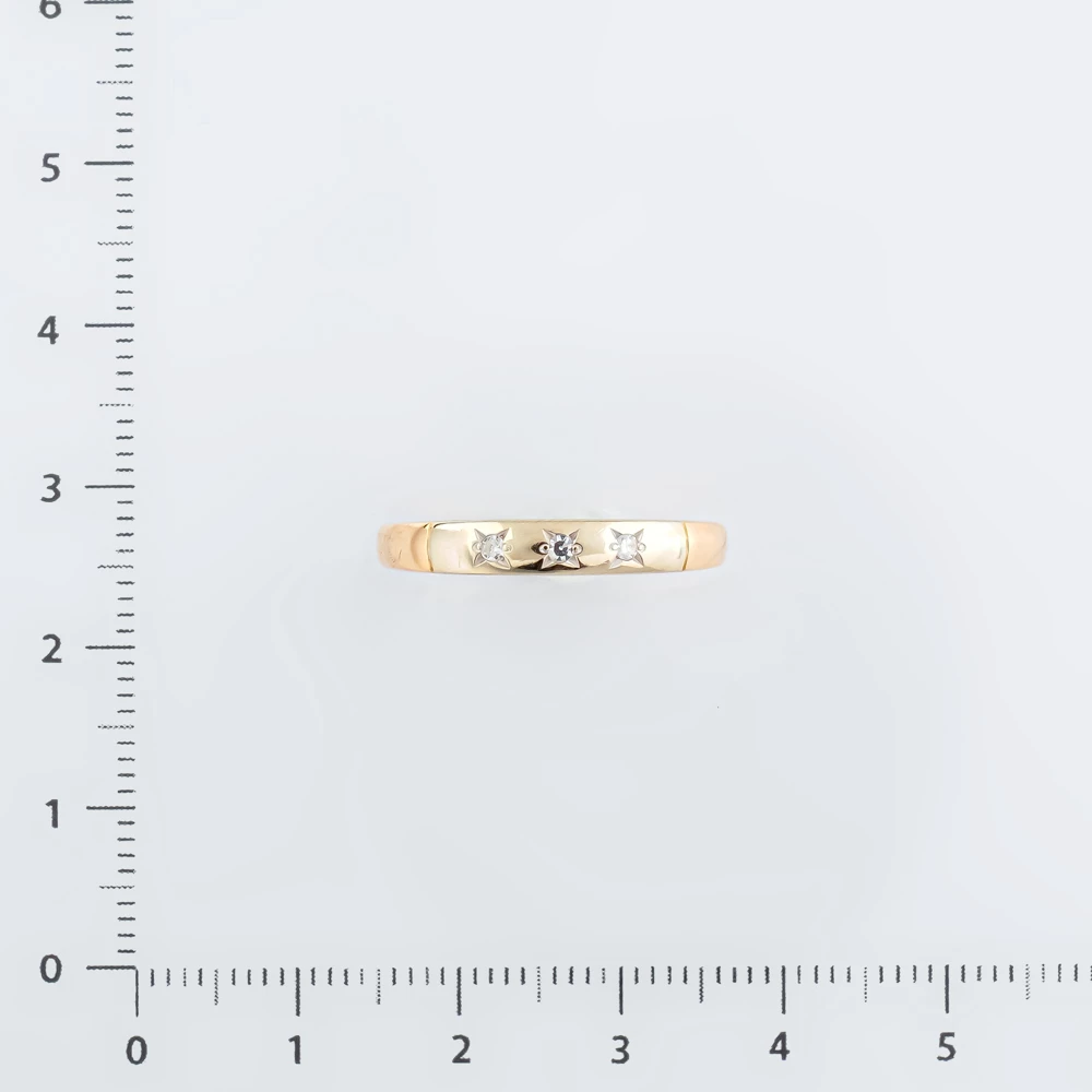 Кольцо с бриллиантом из красного золота 585 пробы