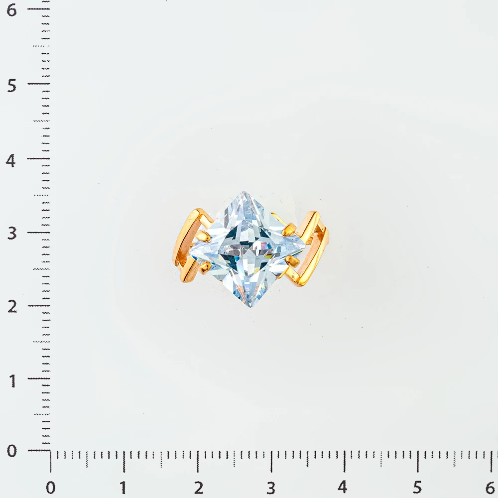 Кольцо с ситаллом из красного золота 585 пробы
