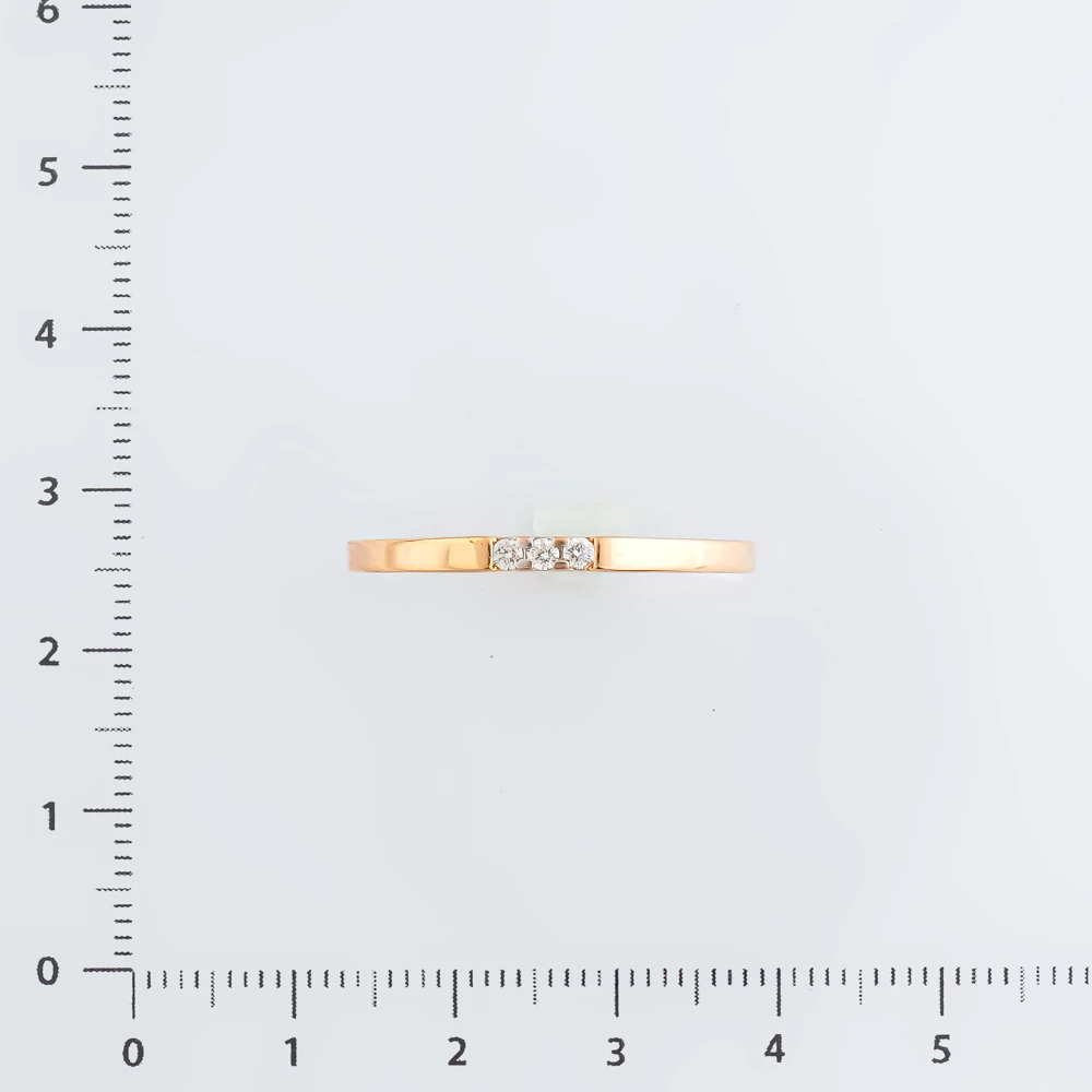 Кольцо с бриллиантом из красного золота 585 пробы