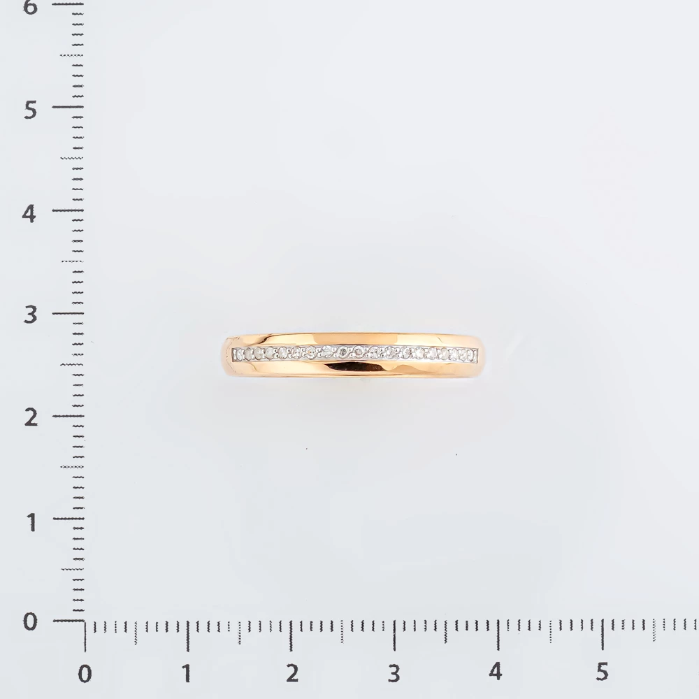 Кольцо с бриллиантом из красного золота 585 пробы