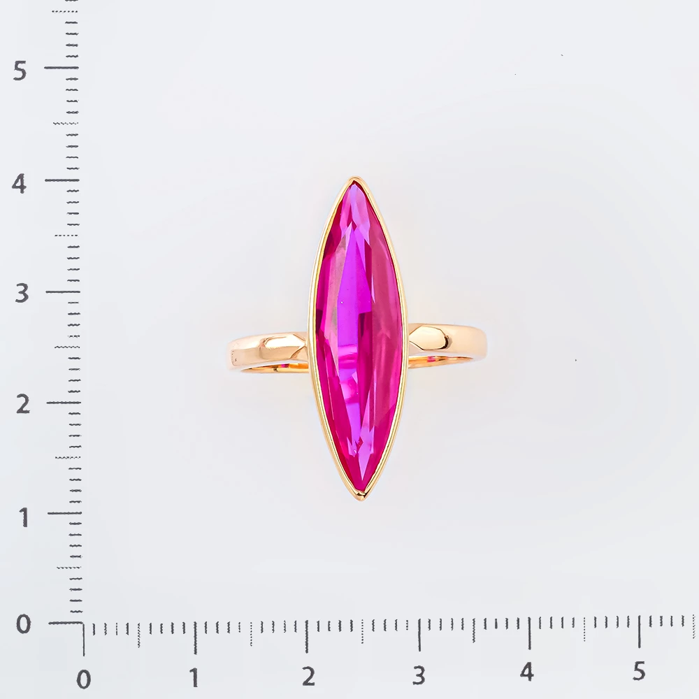 Кольцо с фианитом из красного золота 583 пробы Кольцо с фианитом из красного золота 583 пробы