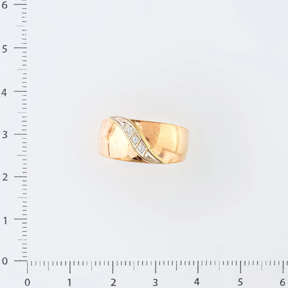 Кольцо с фианитом из красного золота 585 пробы Кольцо с фианитом из красного золота 585 пробы