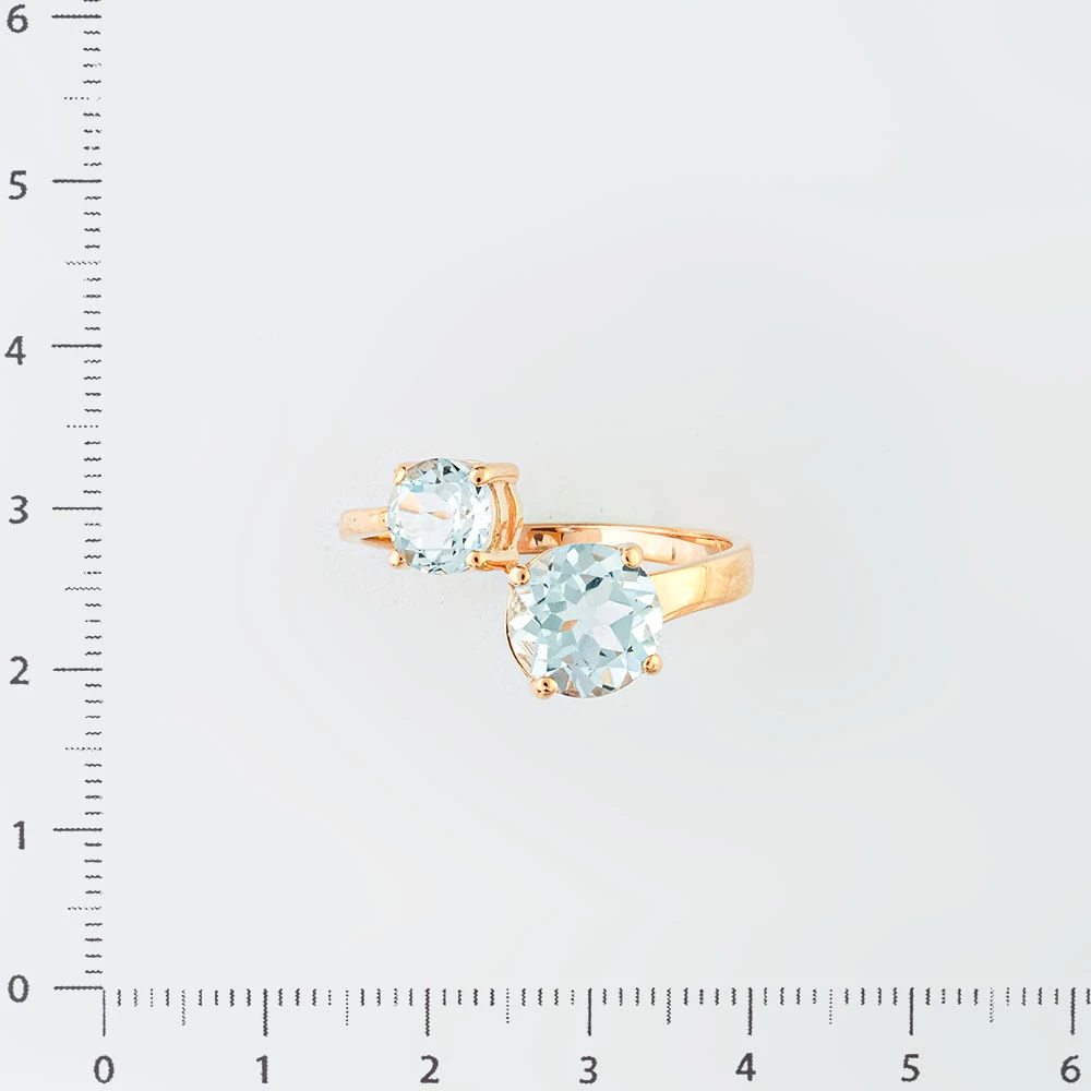 Кольцо с топазом из красного золота 585 пробы Кольцо с топазом из красного золота 585 пробы