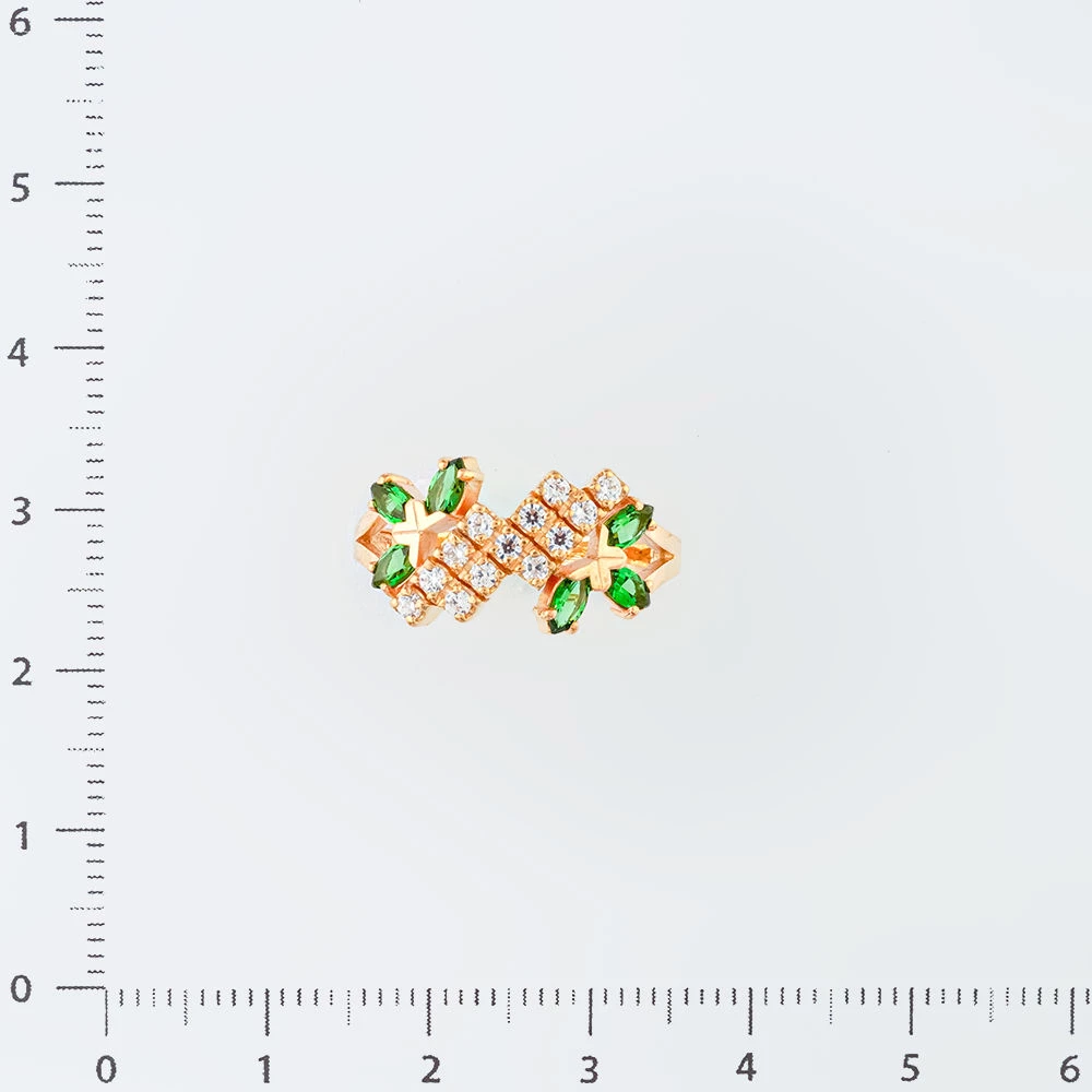 Кольцо с фианитом из красного золота 585 пробы Кольцо с фианитом из красного золота 585 пробы