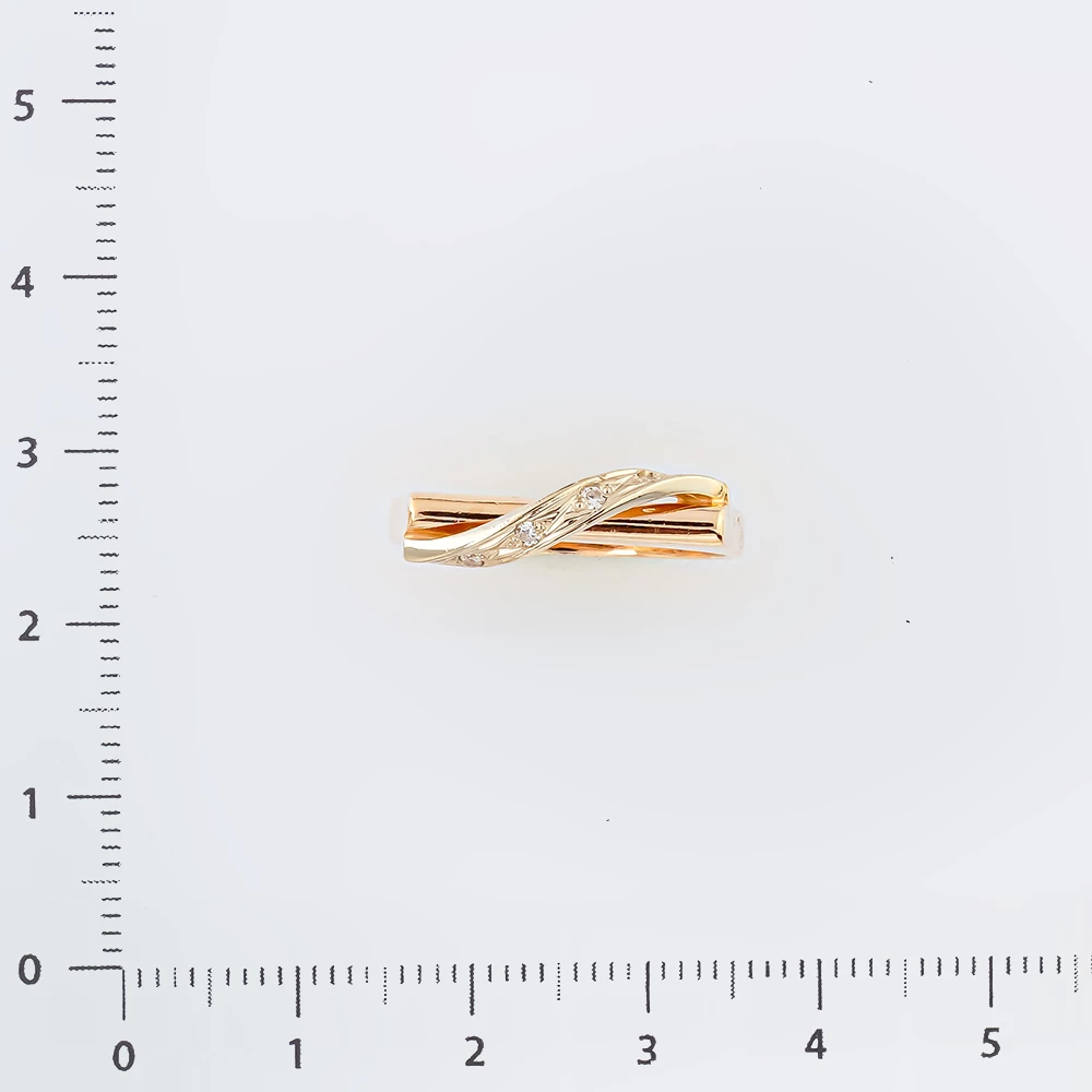 Кольцо с фианитом из красного золота 585 пробы Кольцо с фианитом из красного золота 585 пробы