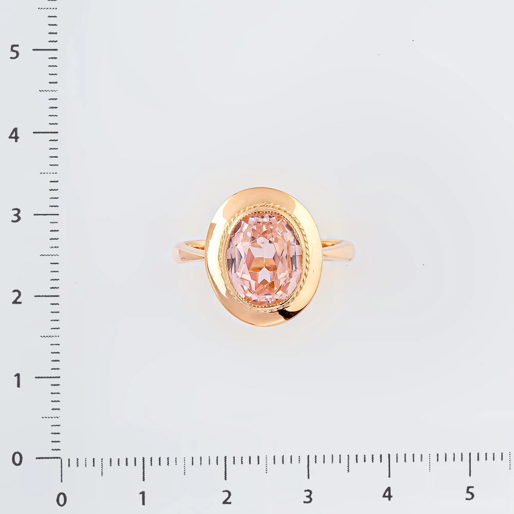 Кольцо с фианитом из красного золота 583 пробы Кольцо с фианитом из красного золота 583 пробы