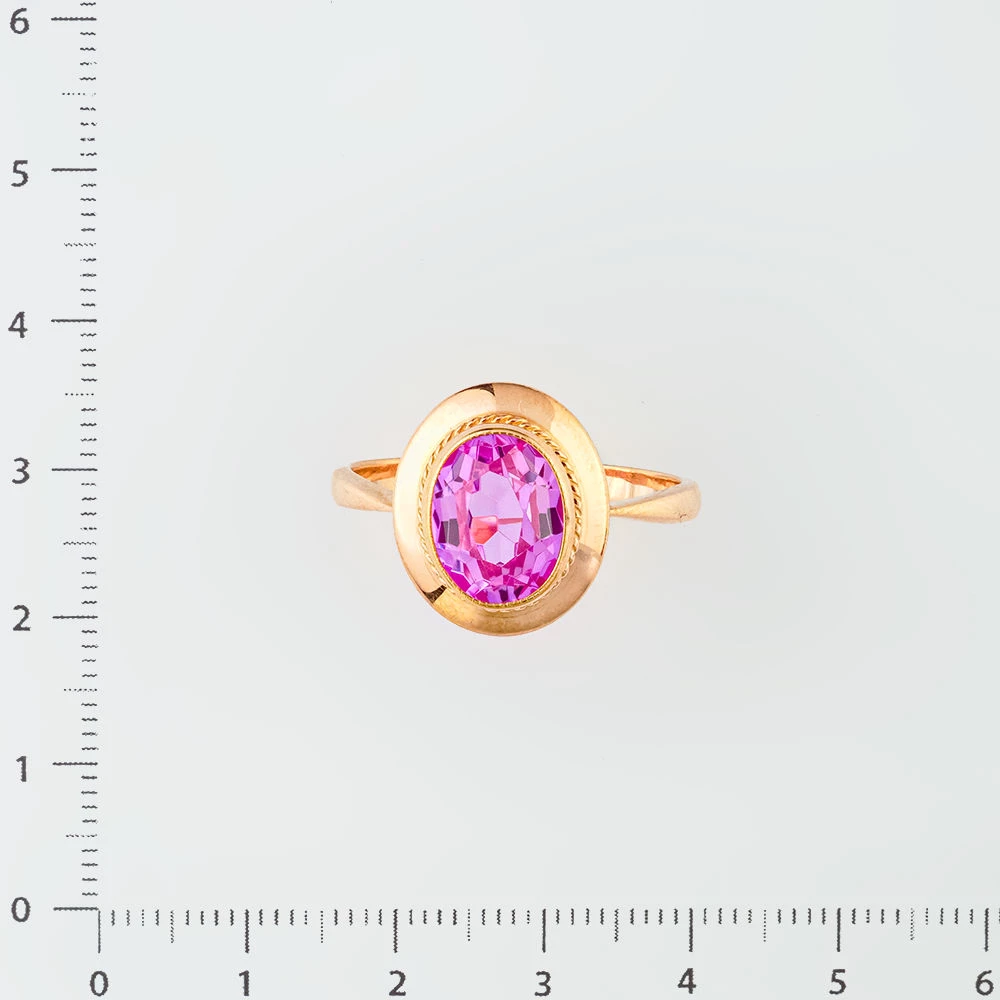 Кольцо с фианитом из красного золота 583 пробы Кольцо с фианитом из красного золота 583 пробы