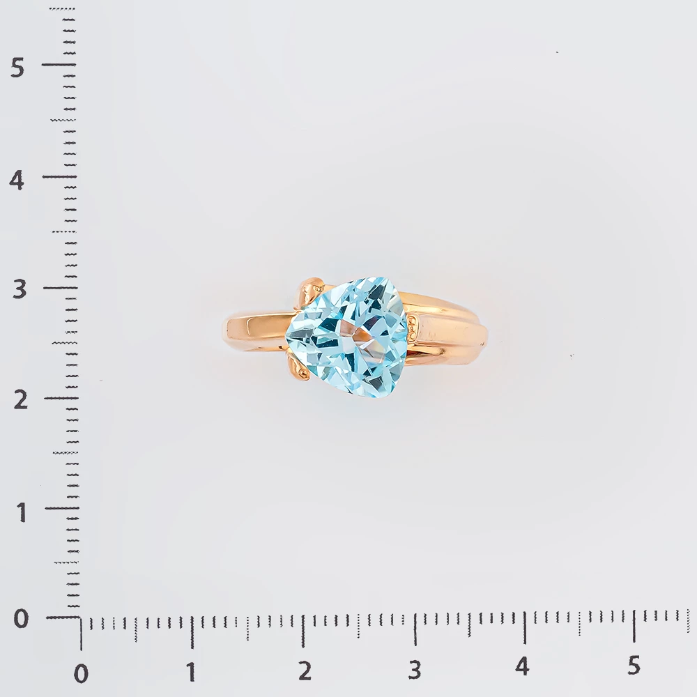 Кольцо с топазом из красного золота 585 пробы Кольцо с топазом из красного золота 585 пробы