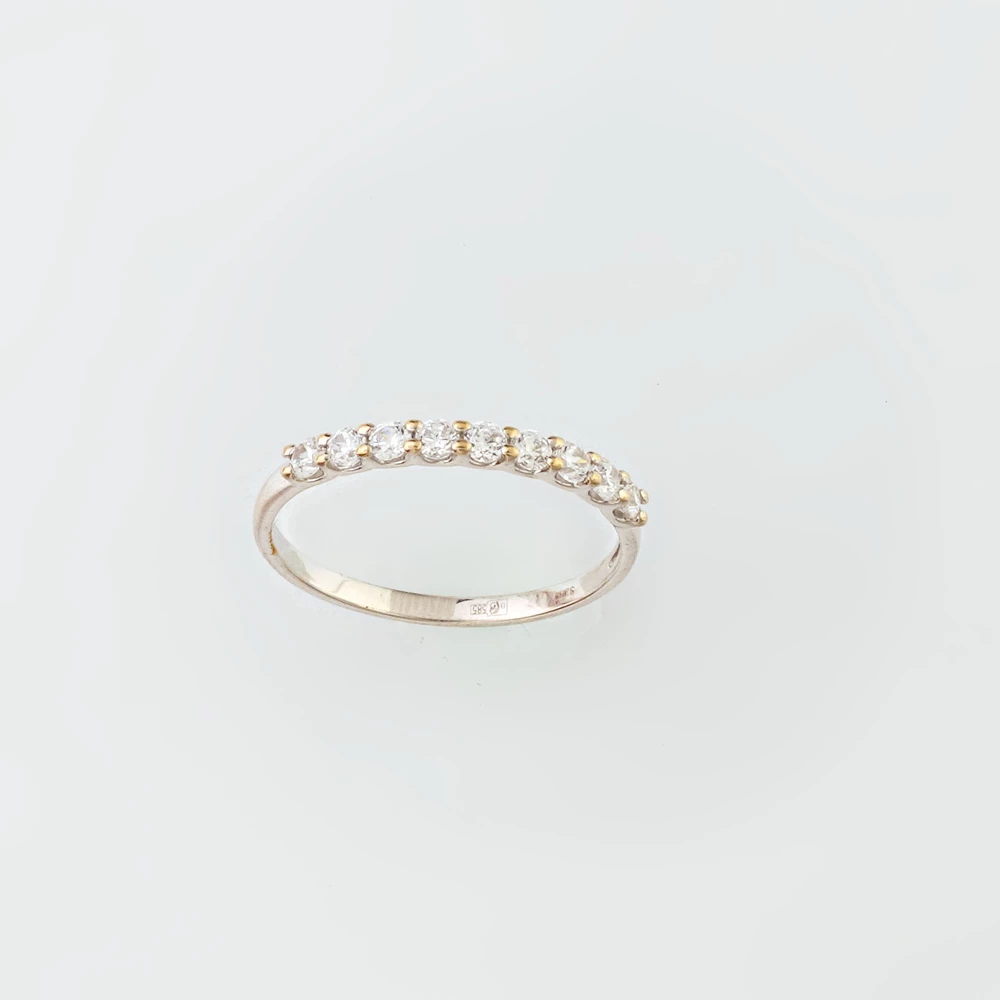 Кольцо с фианитом из белого золота 585 пробы Кольцо с фианитом из белого золота 585 пробы