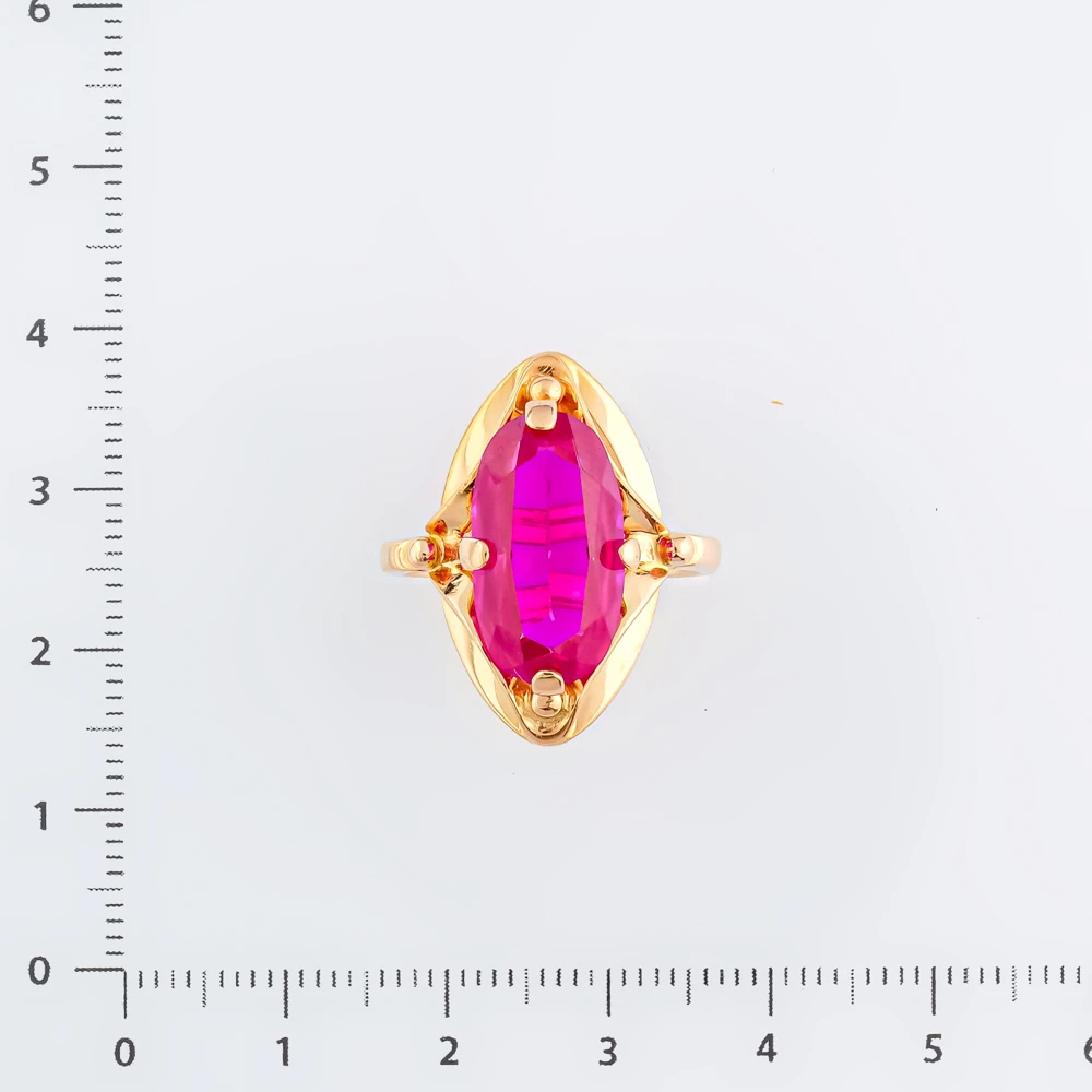 Кольцо с фианитом из красного золота 583 пробы Кольцо с фианитом из красного золота 583 пробы