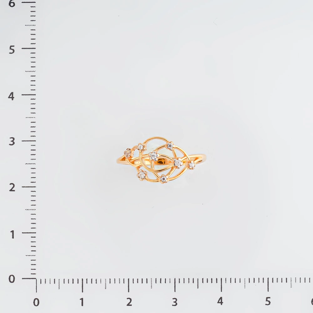 Кольцо с фианитом из красного золота 585 пробы Кольцо с фианитом из красного золота 585 пробы