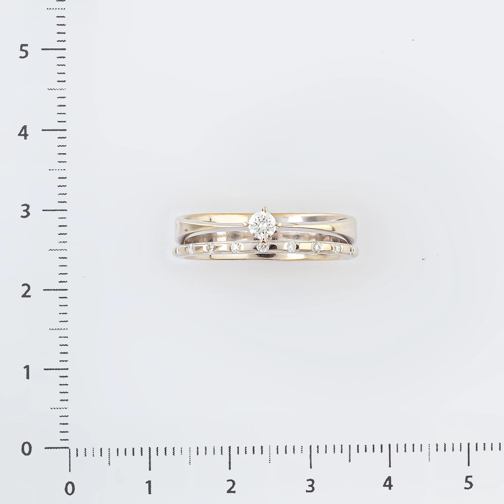 Кольцо с бриллиантом из белого золота 585 пробы