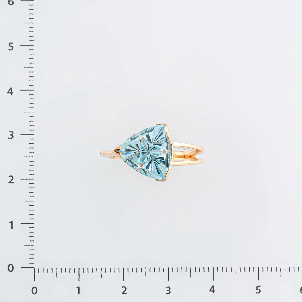 Кольцо с топазом из красного золота 585 пробы Кольцо с топазом из красного золота 585 пробы