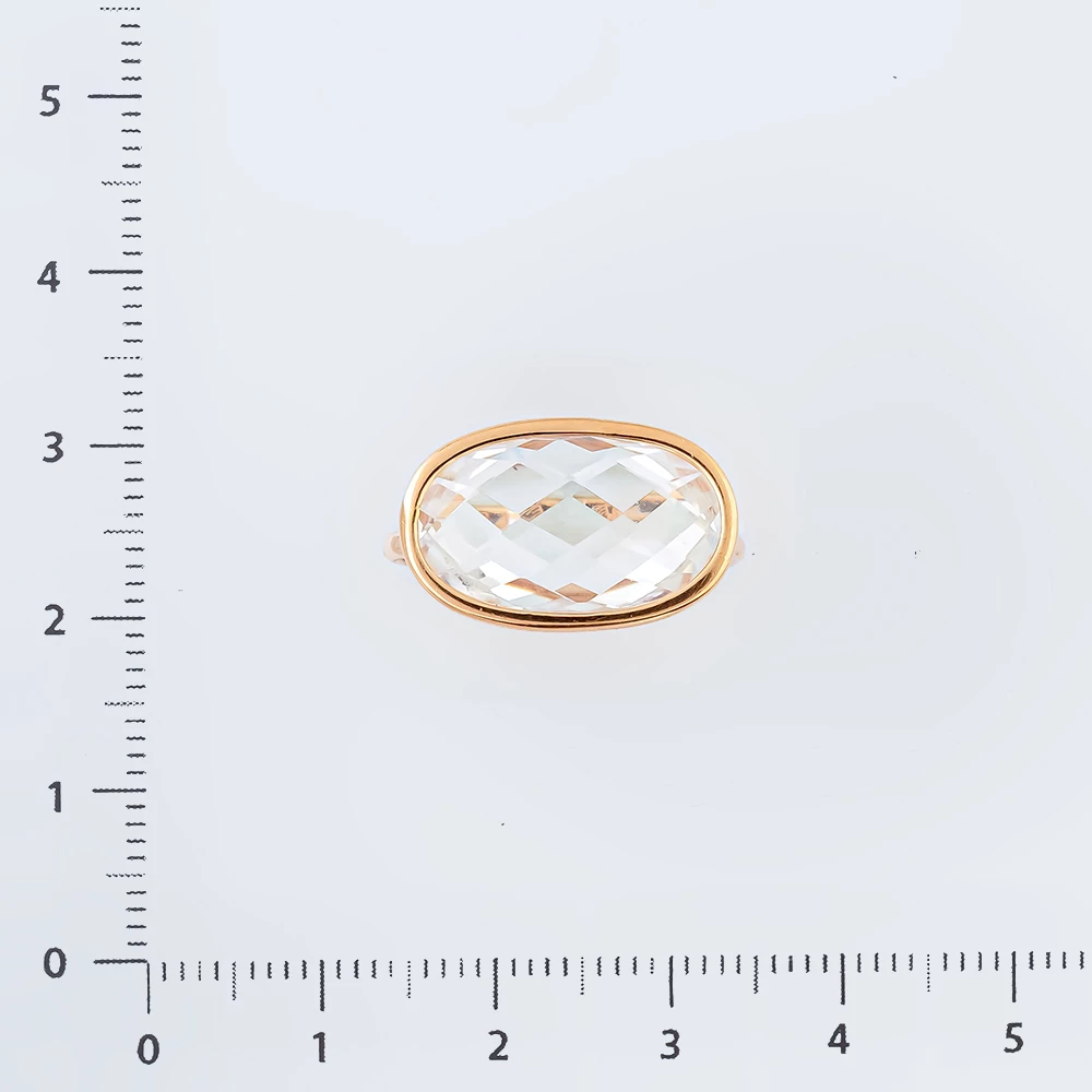 Кольцо с топазом из красного золота 585 пробы Кольцо с топазом из красного золота 585 пробы