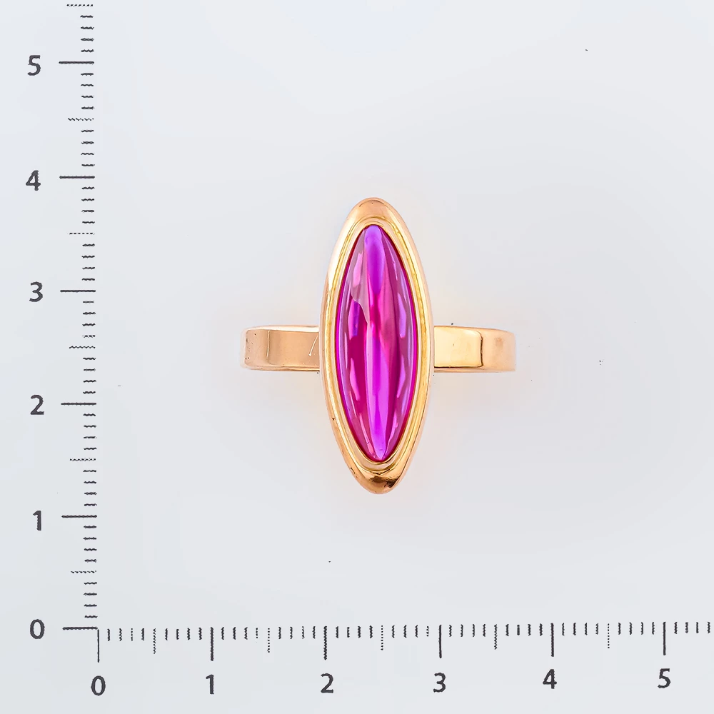 Кольцо с фианитом из красного золота 583 пробы Кольцо с фианитом из красного золота 583 пробы