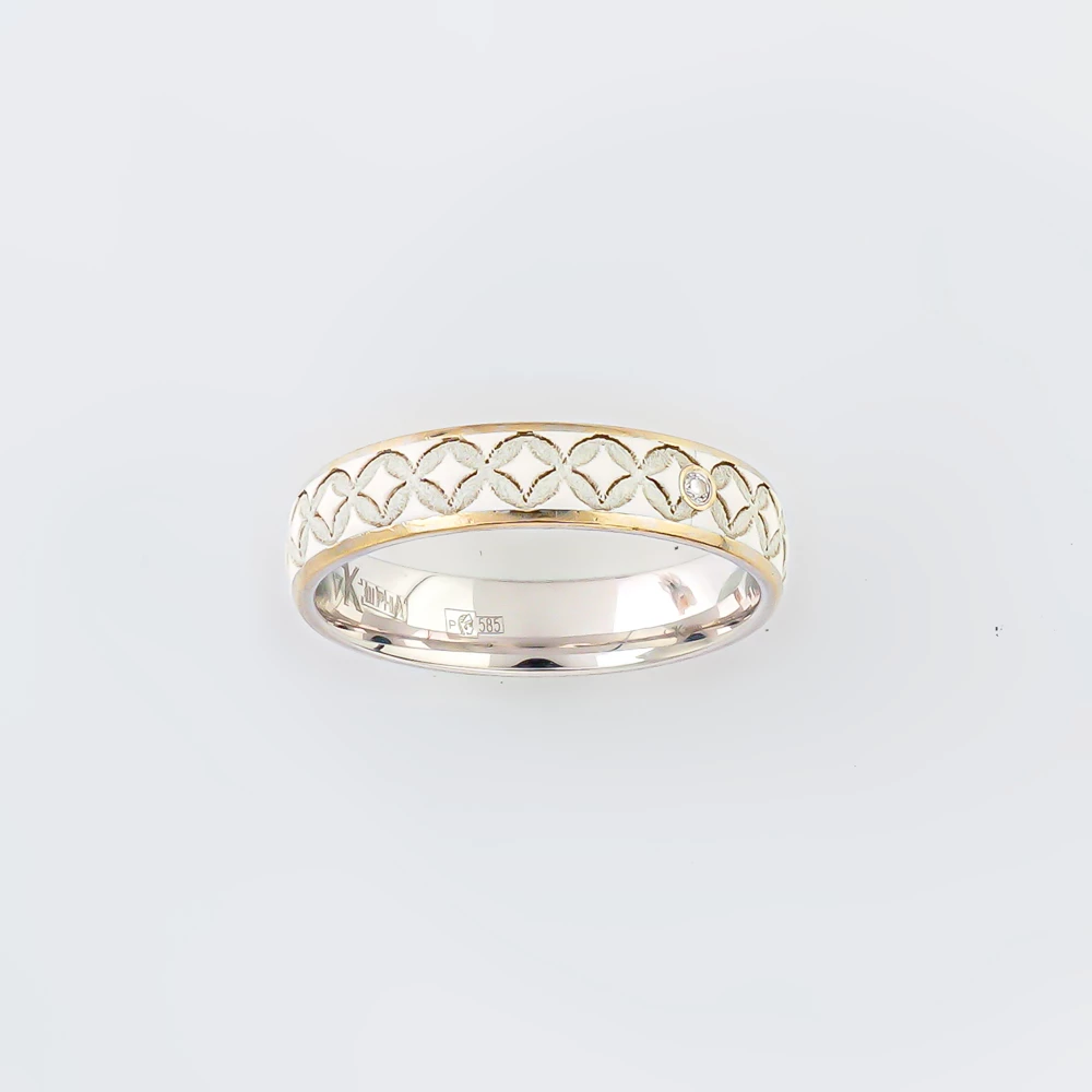 Кольцо с бриллиантом из белого золота 585 пробы