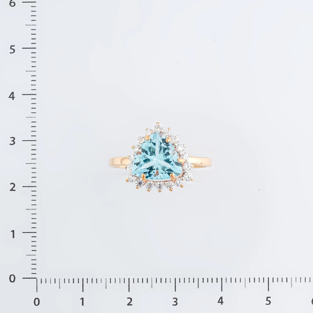 Кольцо с топазом из красного золота 585 пробы Кольцо с топазом из красного золота 585 пробы