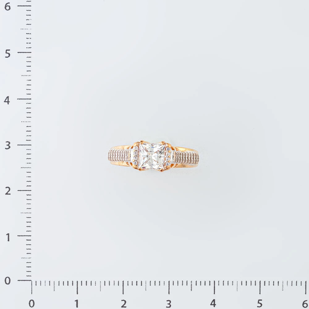 Кольцо с фианитом из красного золота 585 пробы Кольцо с фианитом из красного золота 585 пробы