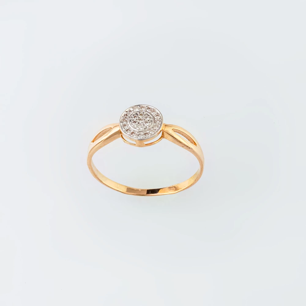 Кольцо с бриллиантом из красного золота 585 пробы