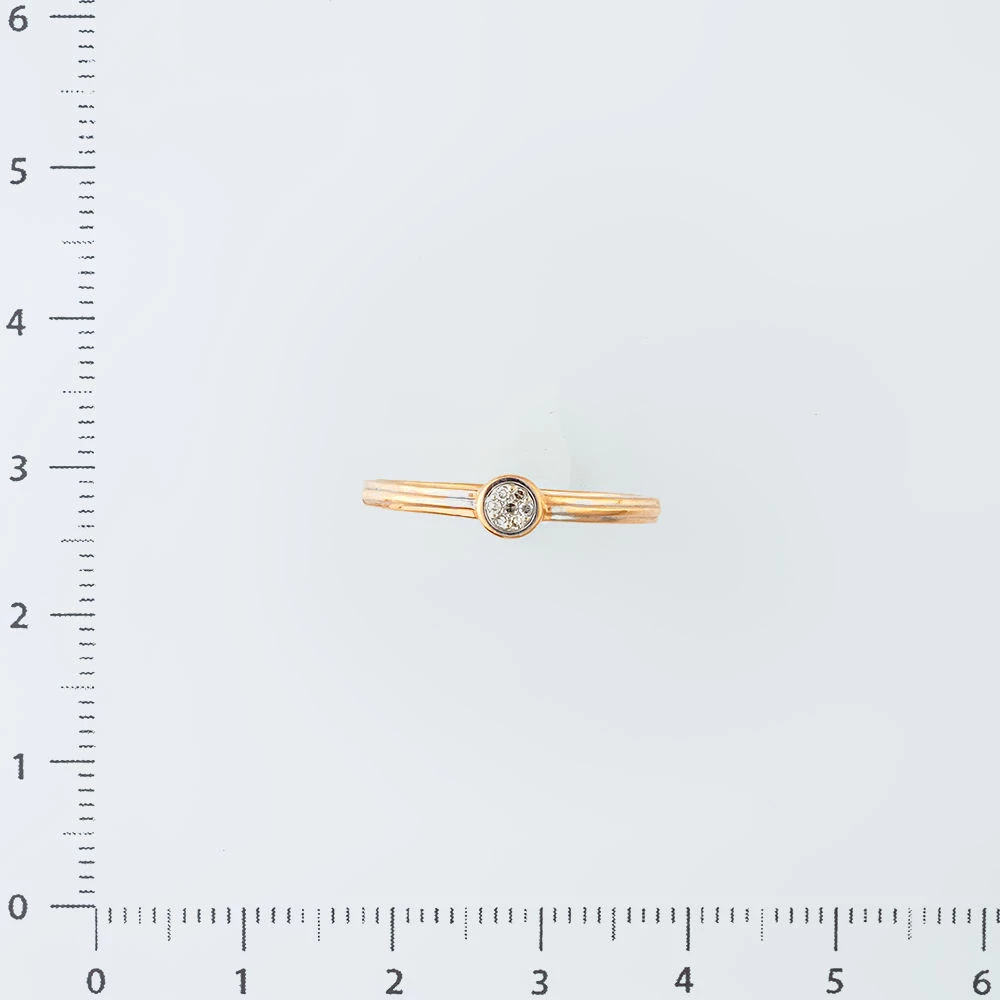 Кольцо с бриллиантом из красного золота 585 пробы