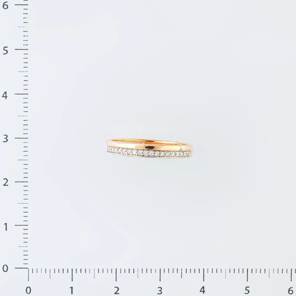 Кольцо с бриллиантом из красного золота 585 пробы