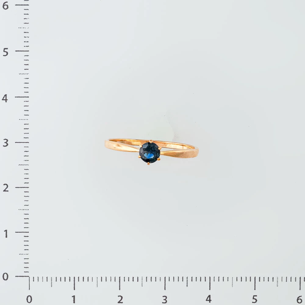 Кольцо с сапфиром из красного золота 585 пробы