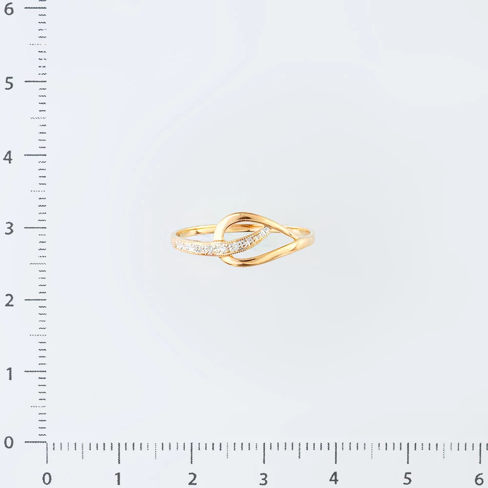 Кольцо с бриллиантом из красного золота 585 пробы