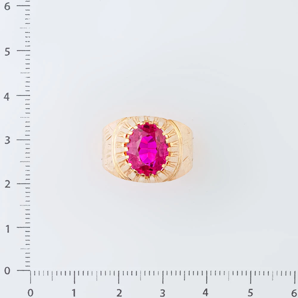 Кольцо с фианитом из красного золота 583 пробы Кольцо с фианитом из красного золота 583 пробы