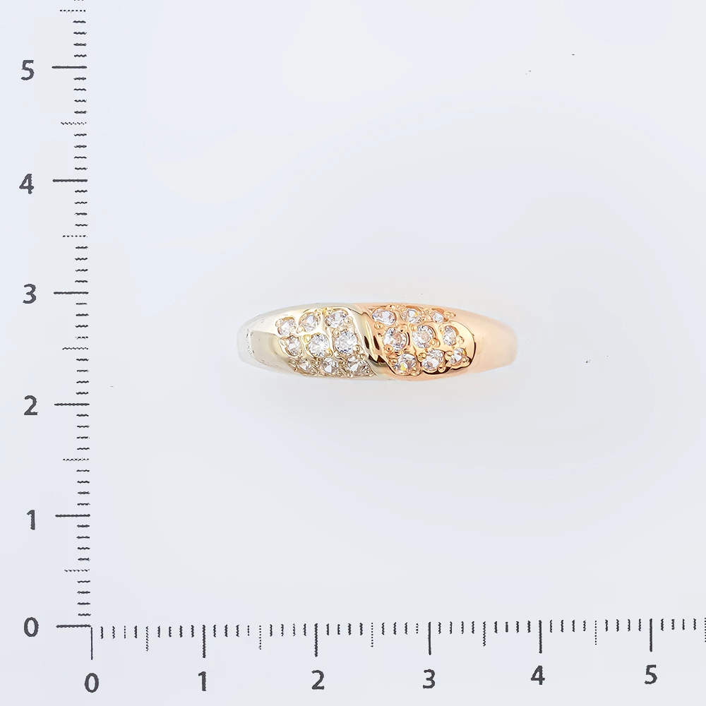 Кольцо с фианитом из красного золота 585 пробы Кольцо с фианитом из красного золота 585 пробы