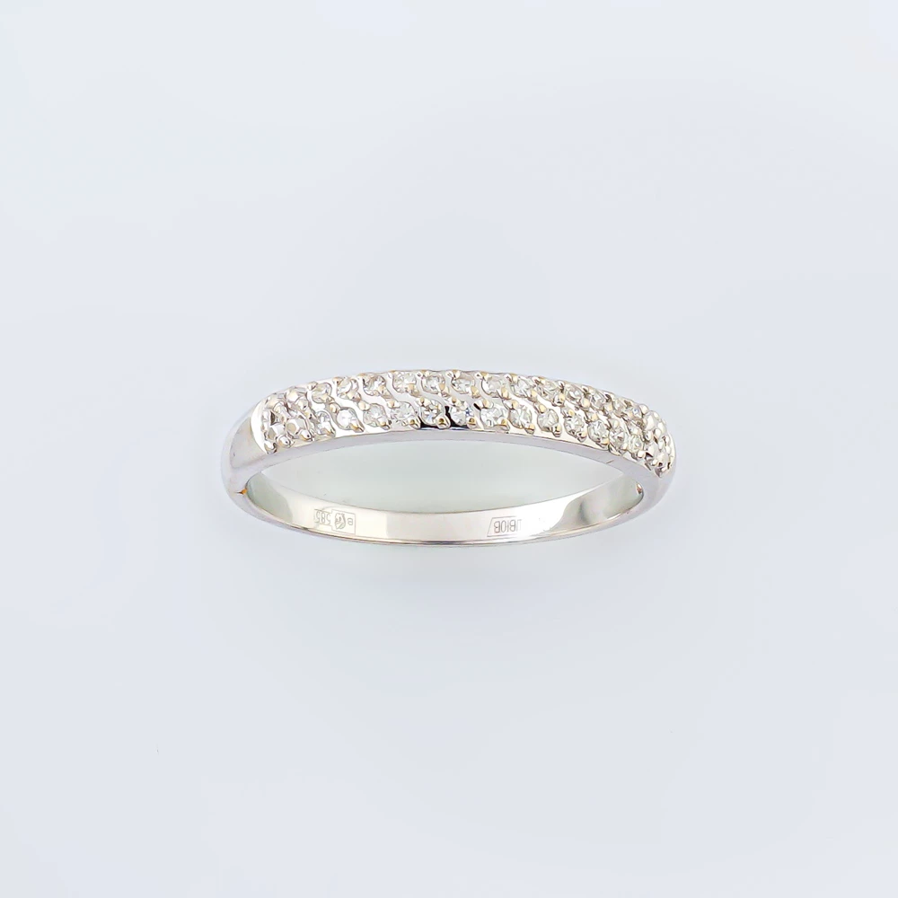 Кольцо с бриллиантом из белого золота 585 пробы