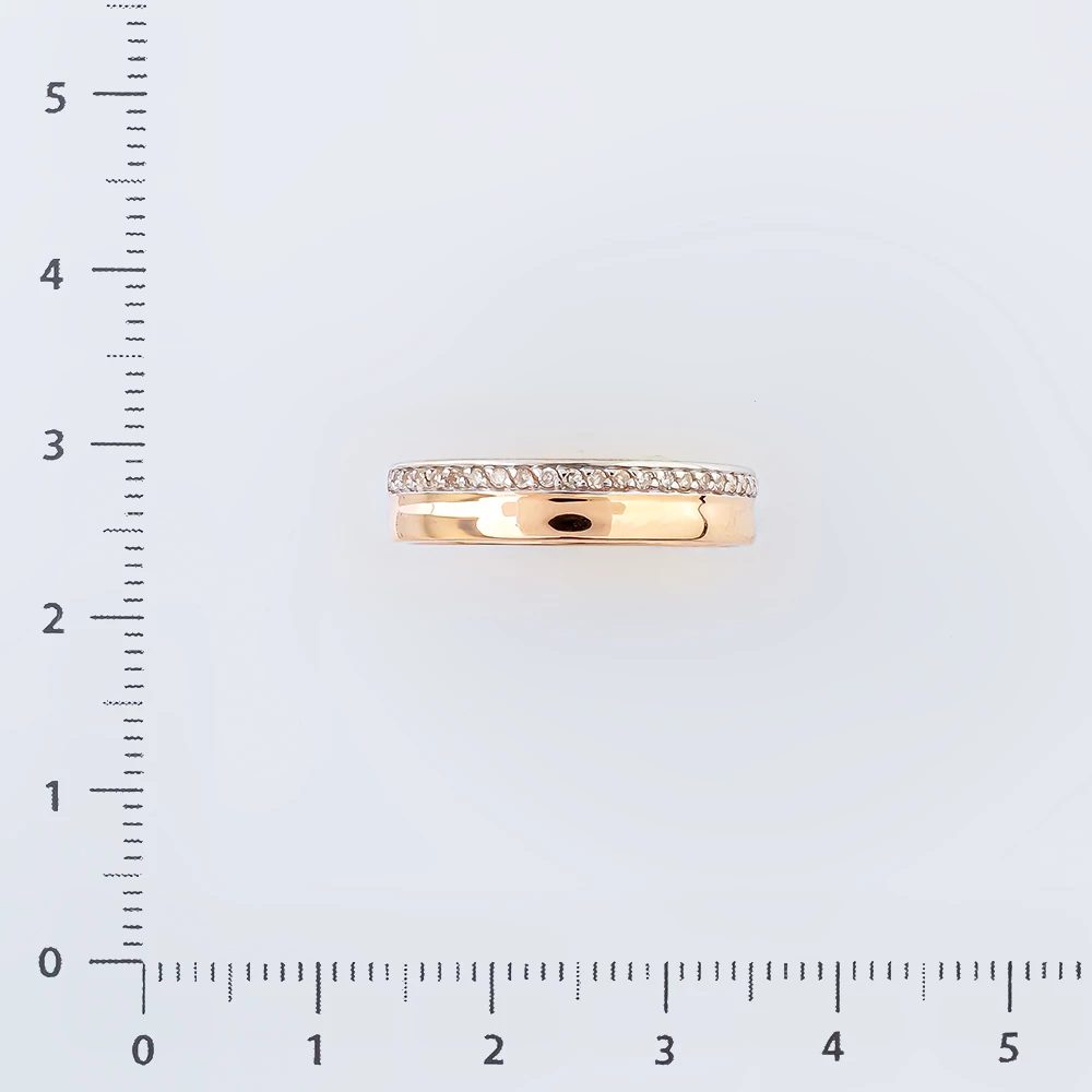 Кольцо с бриллиантом из красного золота 585 пробы