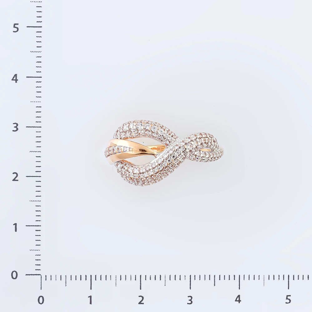 Кольцо с фианитом из красного золота 585 пробы Кольцо с фианитом из красного золота 585 пробы