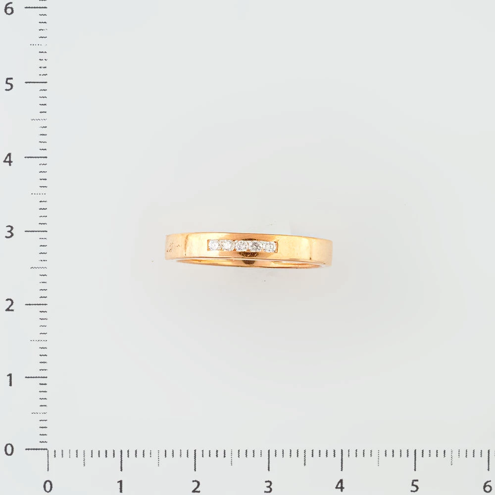 Кольцо с бриллиантом из красного золота 585 пробы