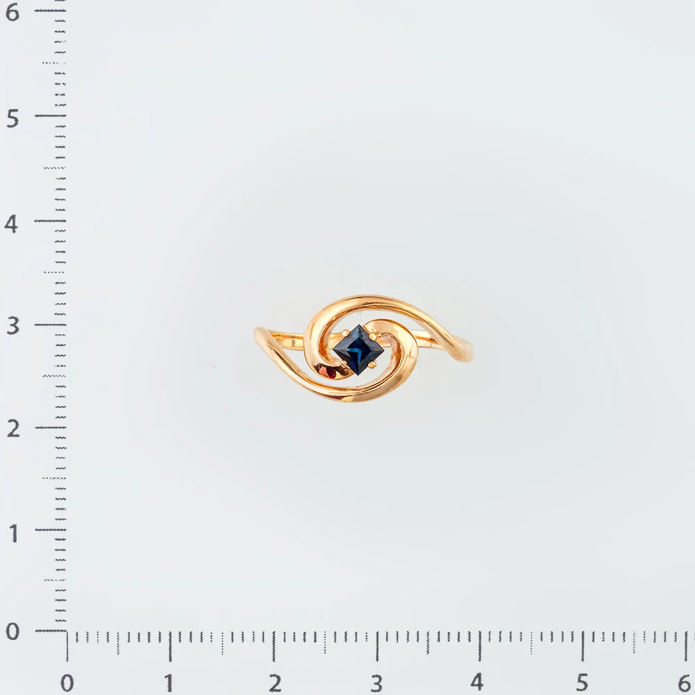 Кольцо с сапфиром из красного золота 585 пробы