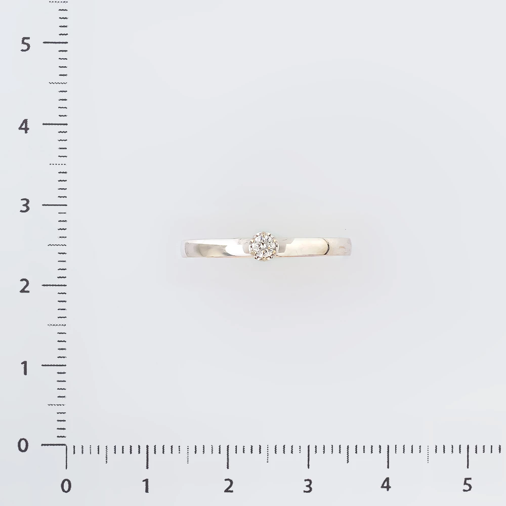 Кольцо с бриллиантом из красного золота 585 пробы