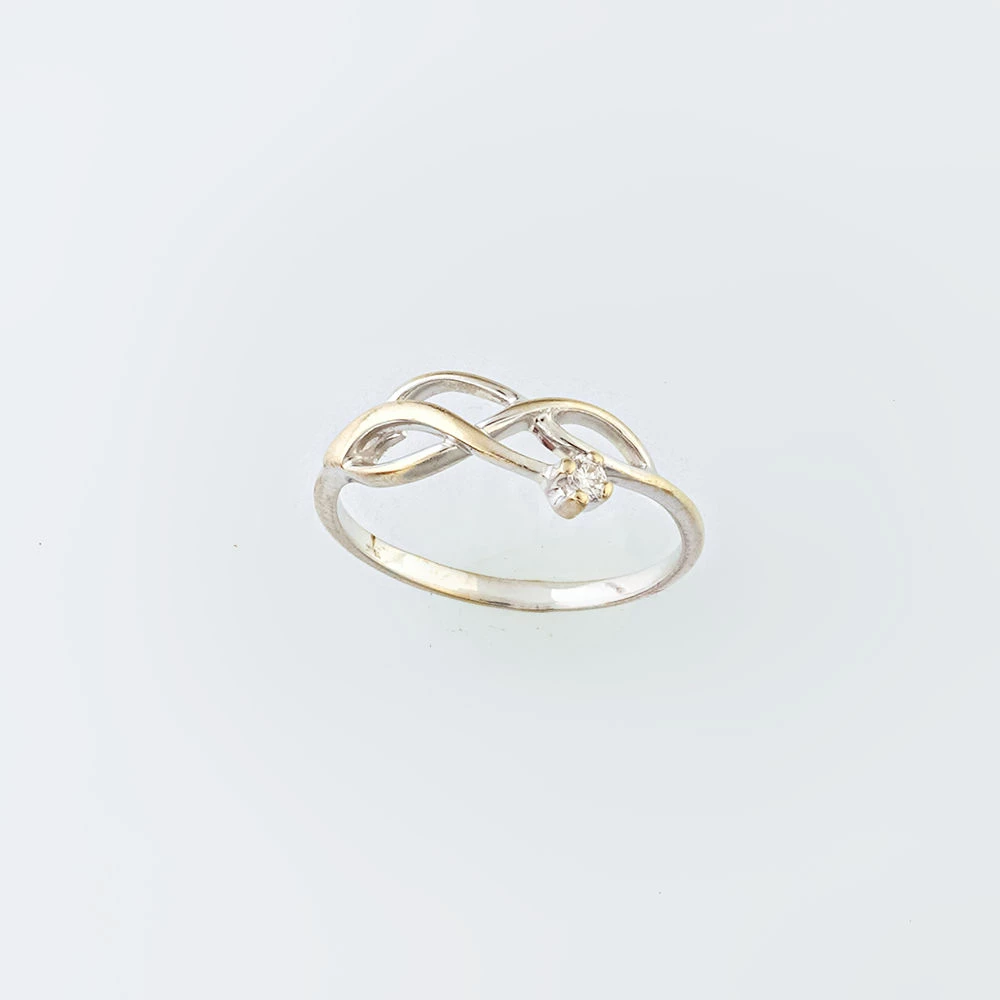 Кольцо с бриллиантом из красного золота 585 пробы