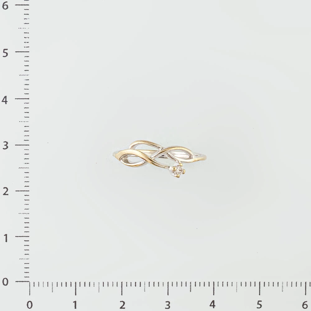 Кольцо с бриллиантом из красного золота 585 пробы