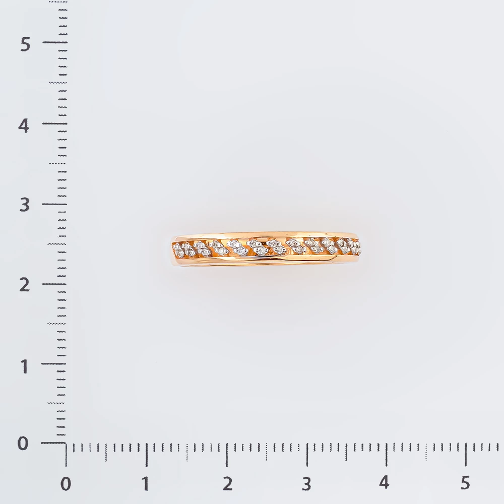 Кольцо с бриллиантом из красного золота 585 пробы