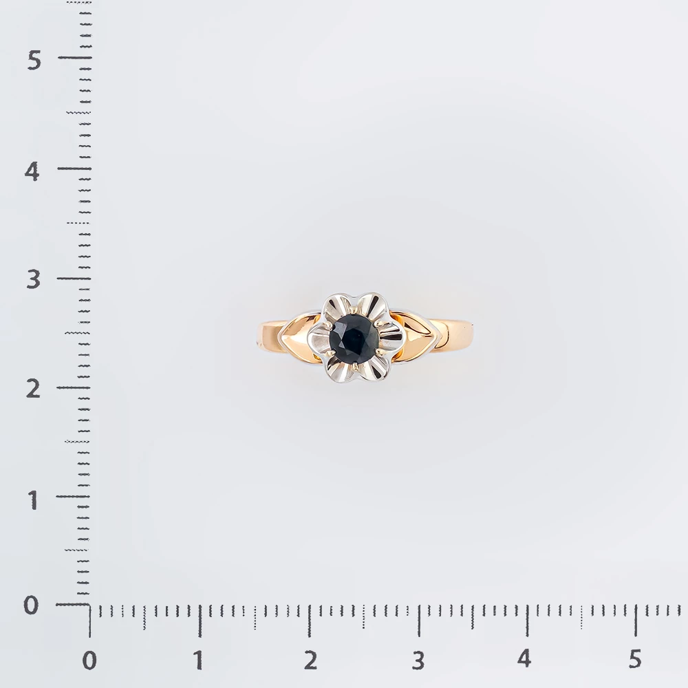 Кольцо с сапфиром из красного золота 585 пробы