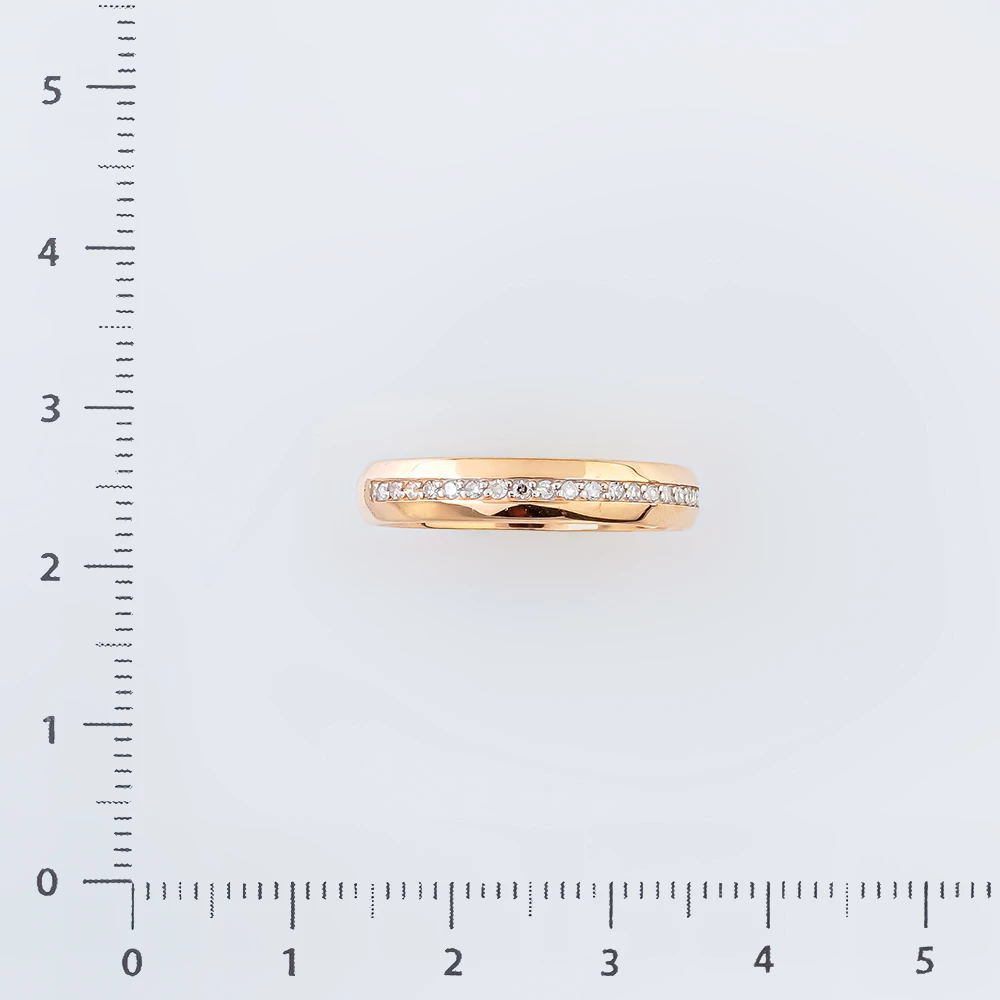 Кольцо с бриллиантом из красного золота 585 пробы