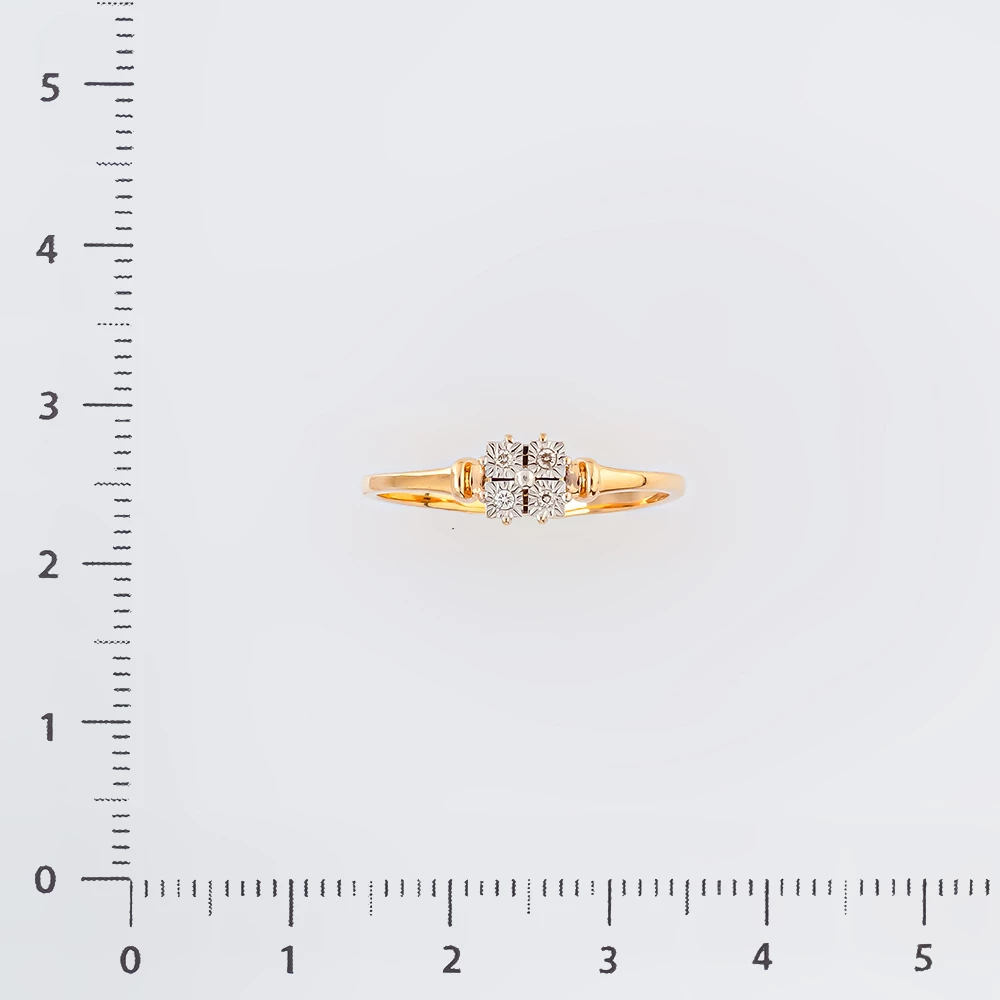 Кольцо с бриллиантом из красного золота 585 пробы