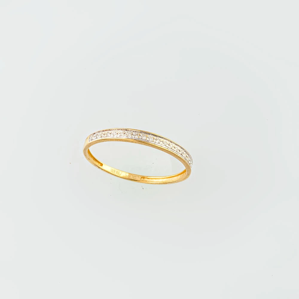 Кольцо с бриллиантом из желтого золота 585 пробы