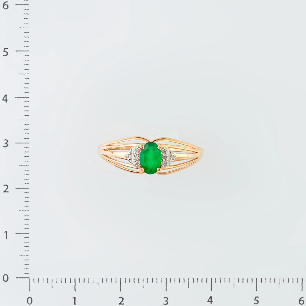 Кольцо с агатом из красного золота 585 пробы Кольцо с агатом из красного золота 585 пробы