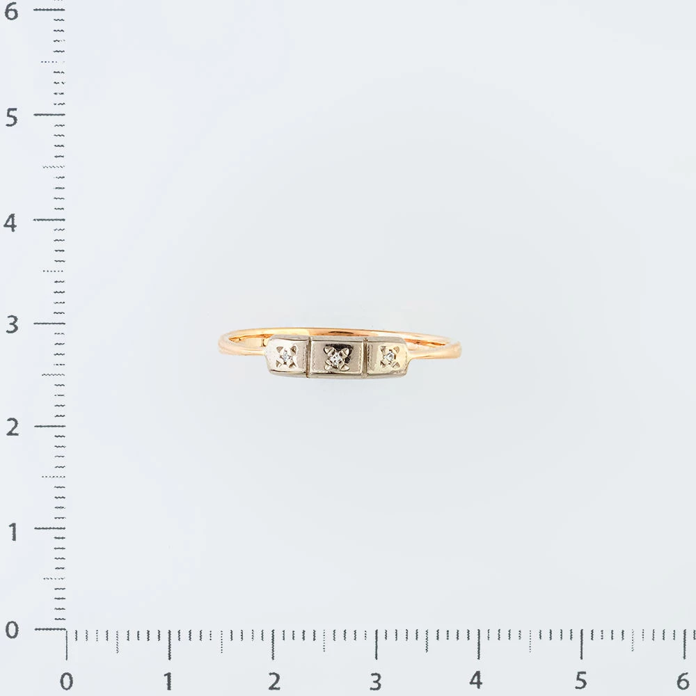 Кольцо с бриллиантом из красного золота 583 пробы