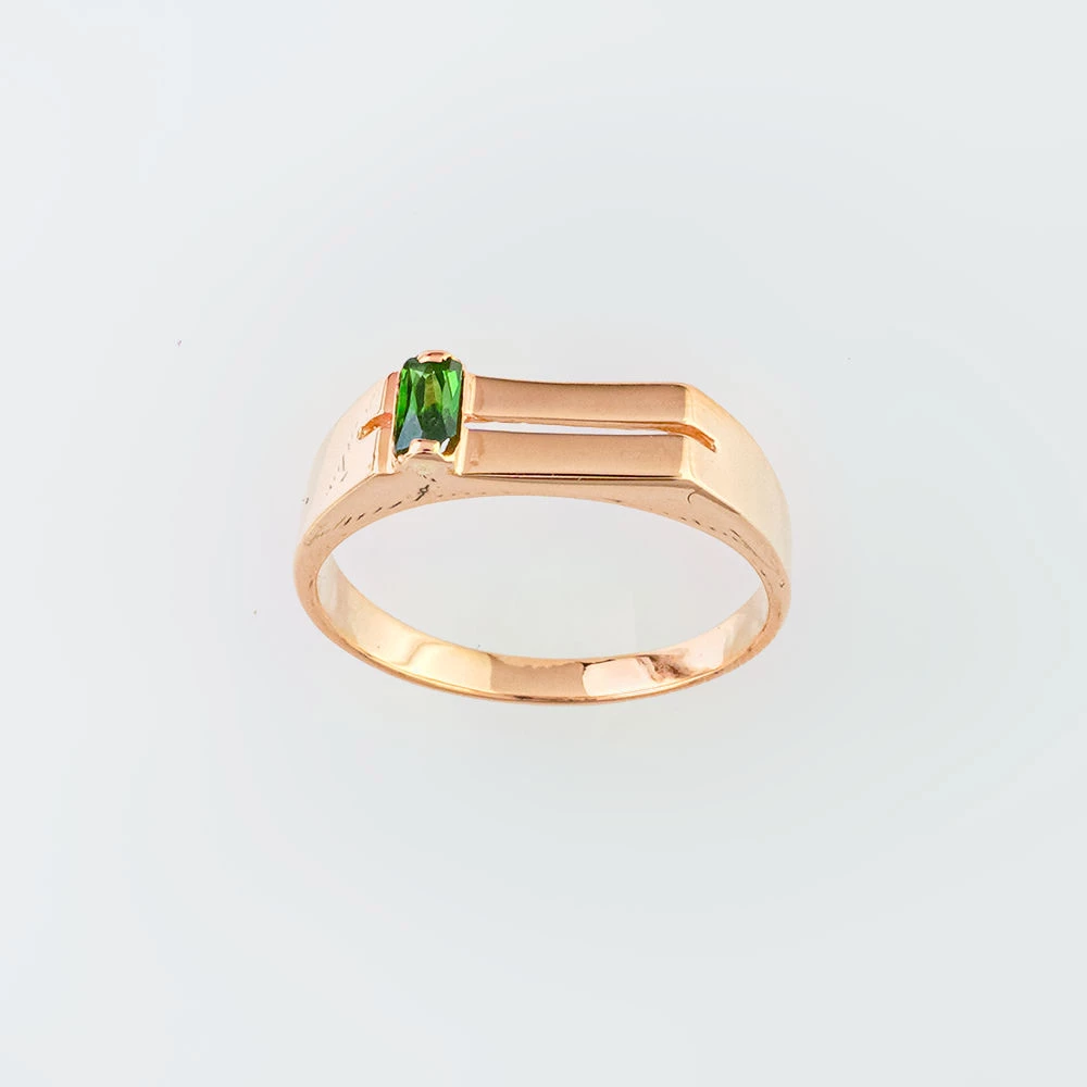 Кольцо с фианитом из красного золота 585 пробы Кольцо с фианитом из красного золота 585 пробы