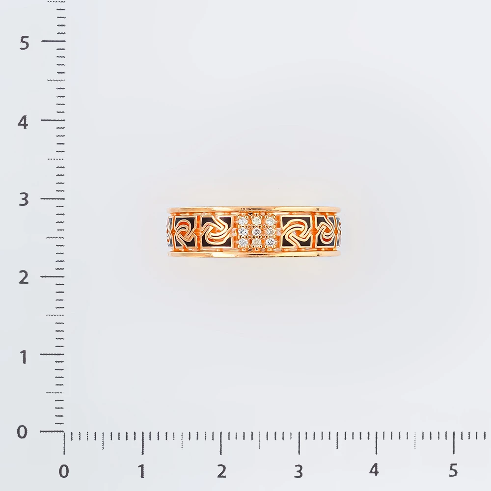 Кольцо с бриллиантом из красного золота 585 пробы