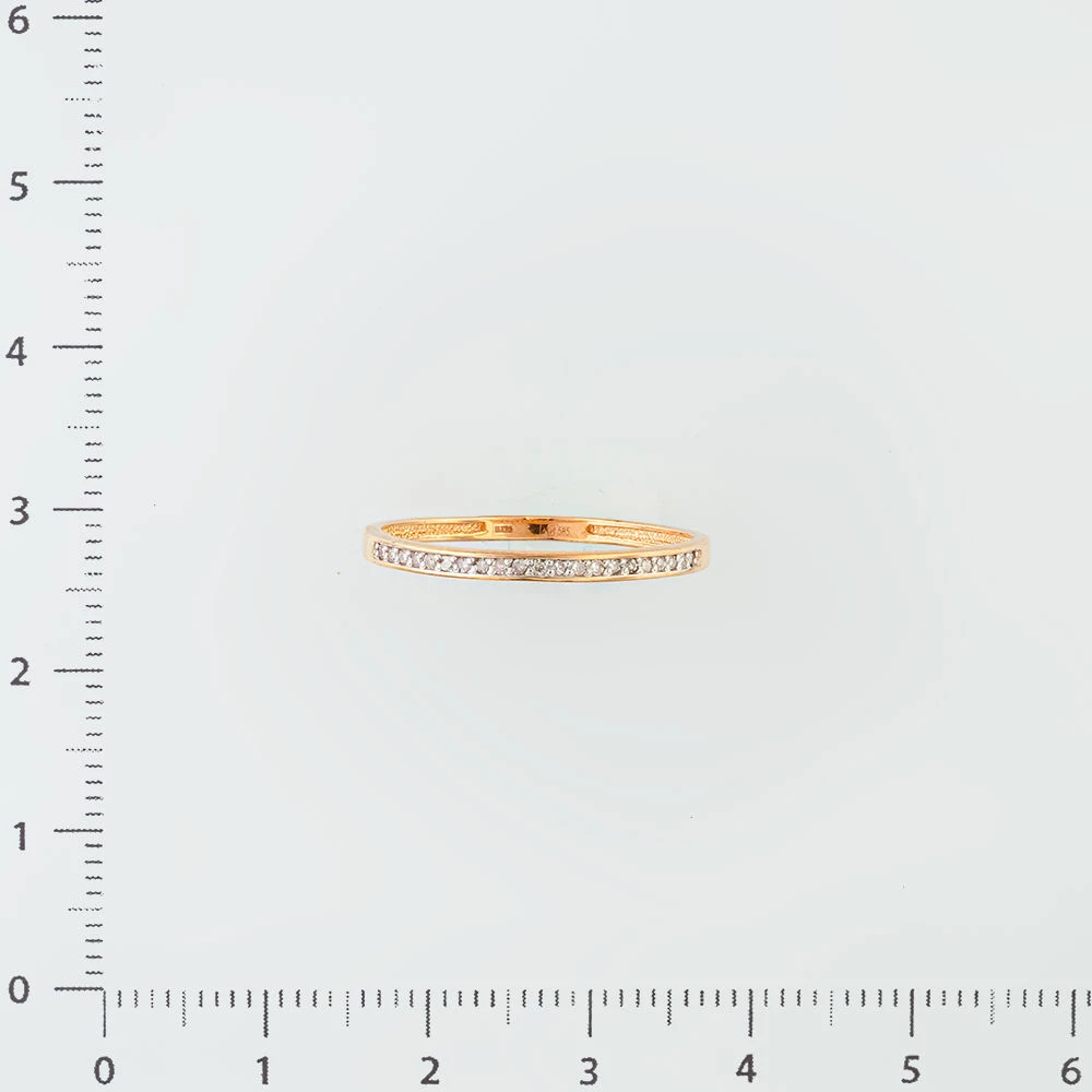 Кольцо с бриллиантом из красного золота 585 пробы 2