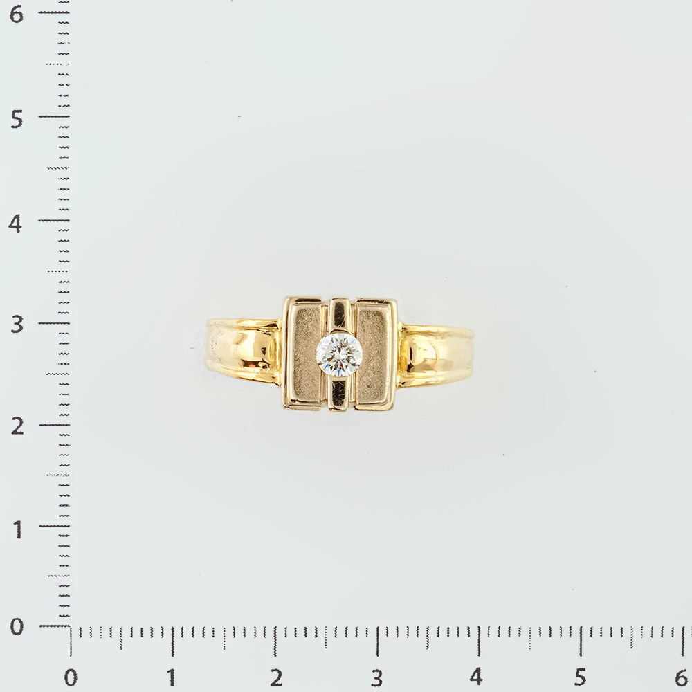 Кольцо с бриллиантом из желтого золота 585 пробы